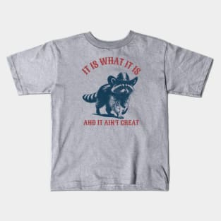 It is what it is and it ain't great - Raccoon Kids T-Shirt